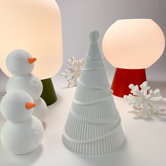 Christmas Tree (STYLE 01 ) - Mantel Decoration - Holiday Decoration - Modern Holiday Decor - 3D Printed Wood Tone Christmas Tree - Honey and Ivy