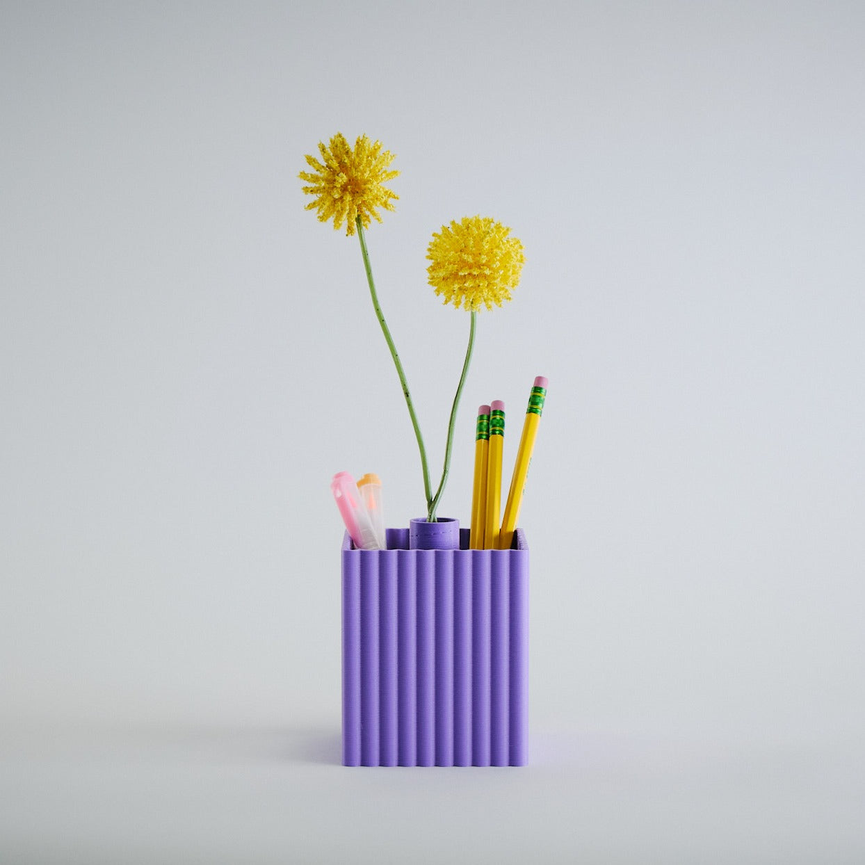 Chloe Pen Holder with Mini Vase - Honey and Ivy