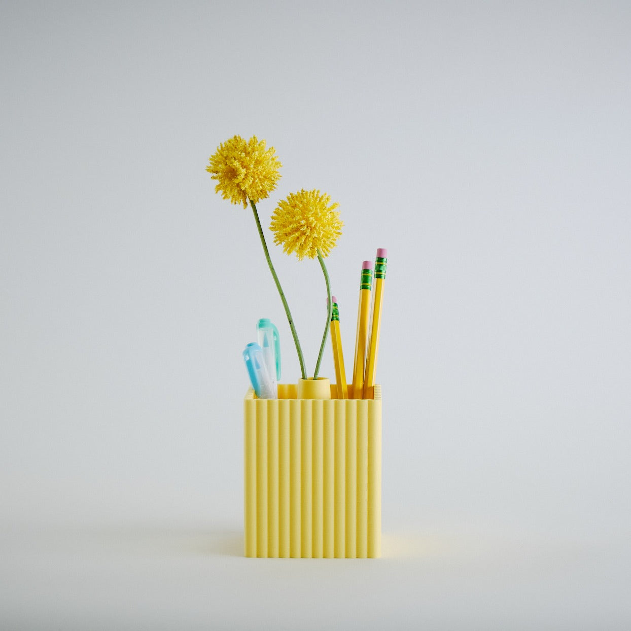 Chloe Pen Holder with Mini Vase - Honey and Ivy