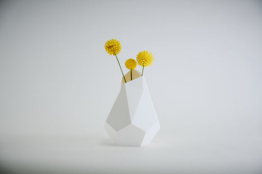 Mishi Faceted Vase  |  STYLE 02 Iceberg - Honey and Ivy 