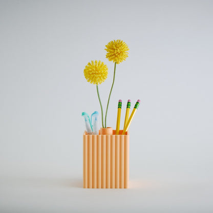 Chloe Pen Holder with Mini Vase - Honey and Ivy 